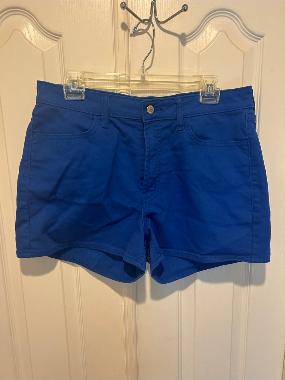 Blue Women's Stretch Cotton Shorts